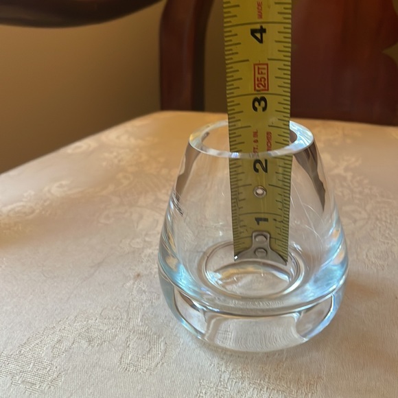 Hand blown Polish crystal two-way vase, votive, beautiful form, no chips, cracks - Picture 10 of 12